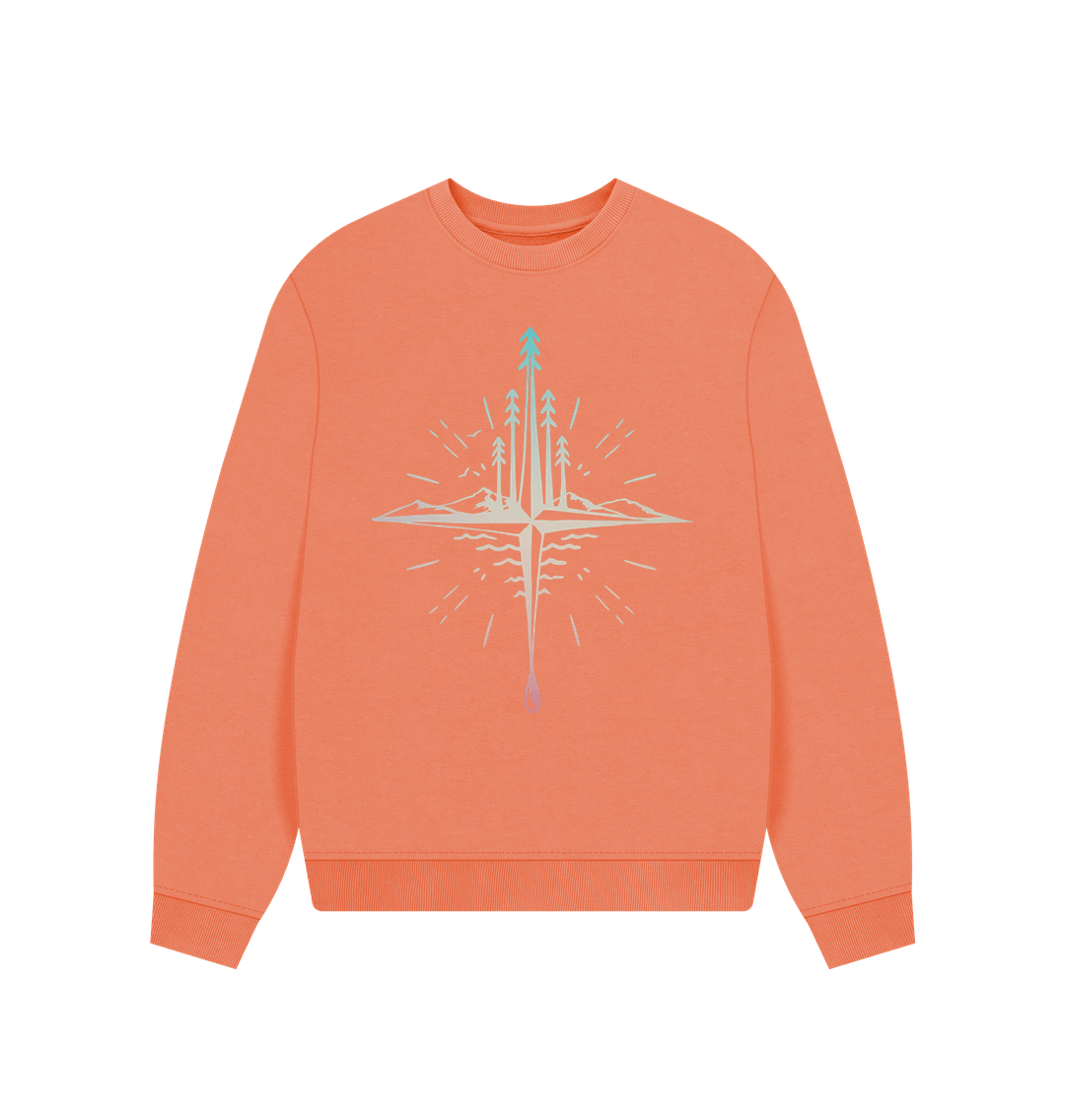 Apricot Compass Oversized Jumper - Womens