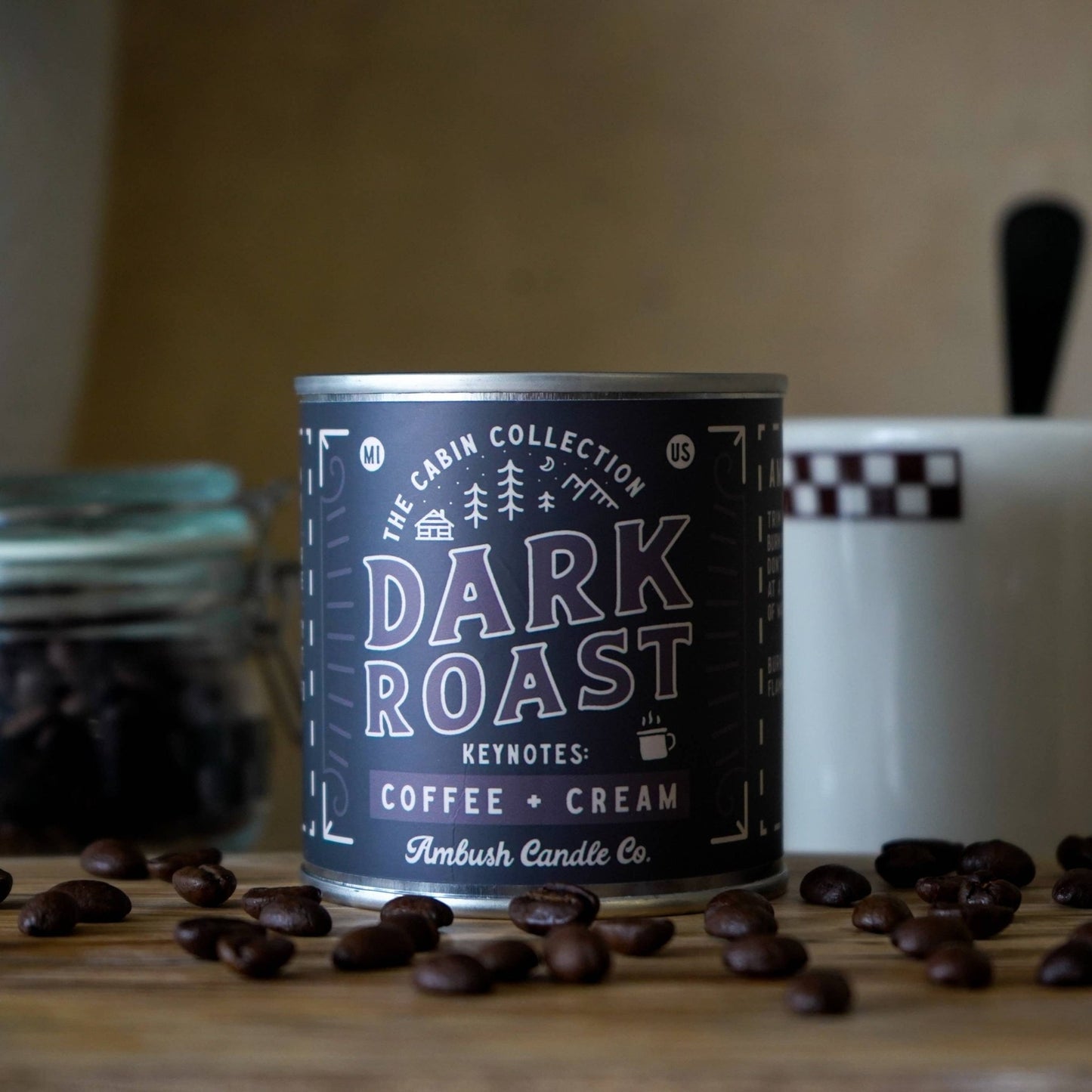 Dark Roast Candle Coffee and Cream