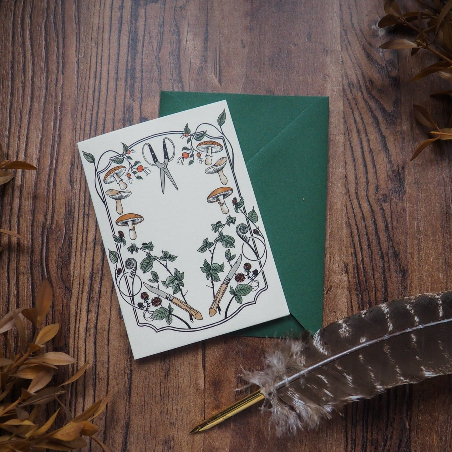 Forager-themed Card - Ideal for gardening enthusiasts and lovers of blackberry picking