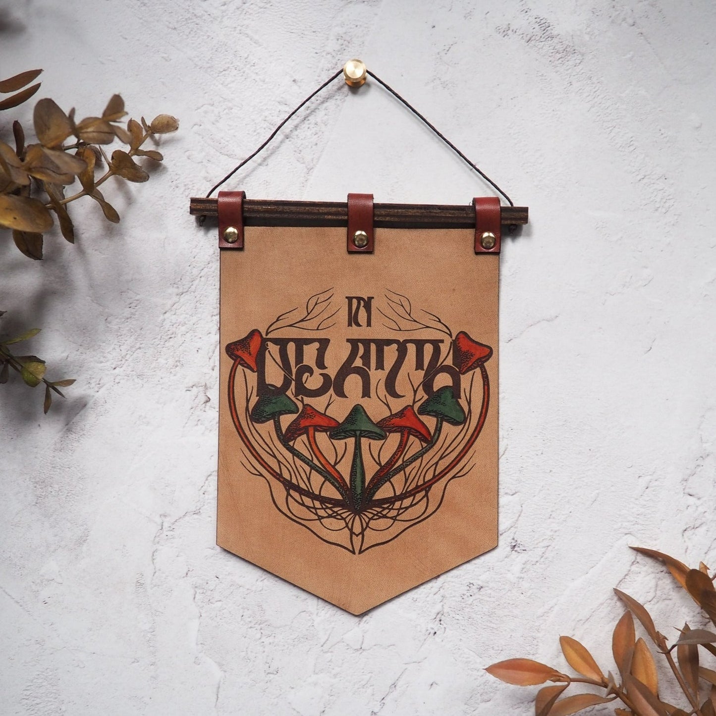 Hand Painted In Death - Leather Banner, by Hord