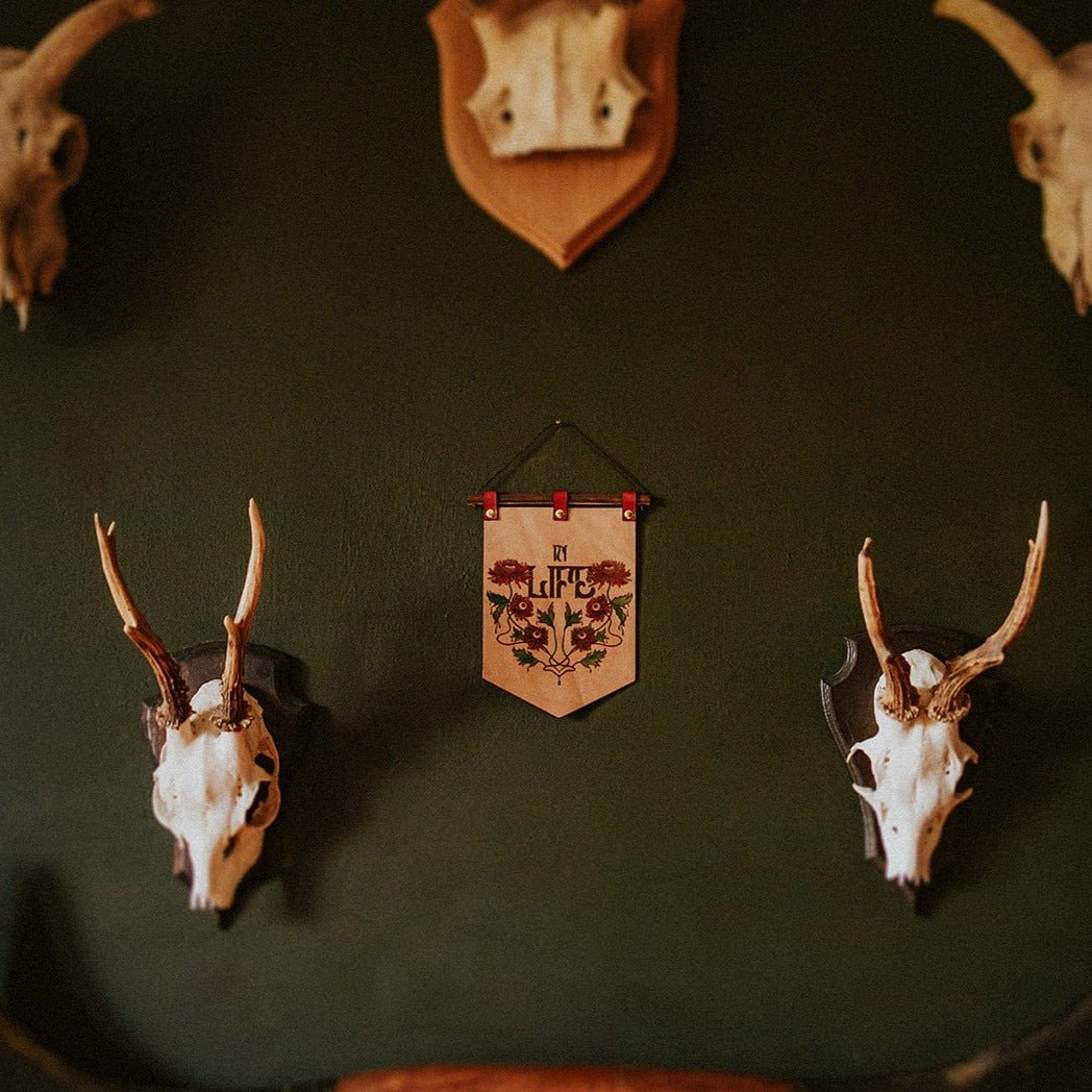 Hand Painted In Life - Leather Banner, by Hord