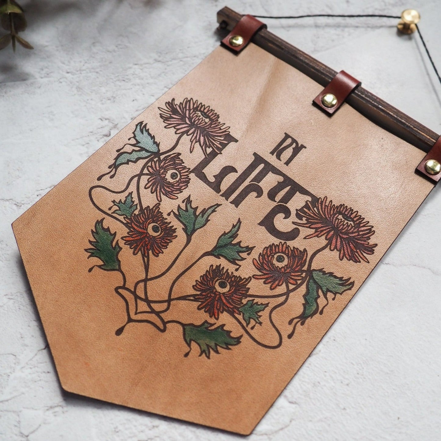 Hand Painted In Life - Leather Banner, by Hord