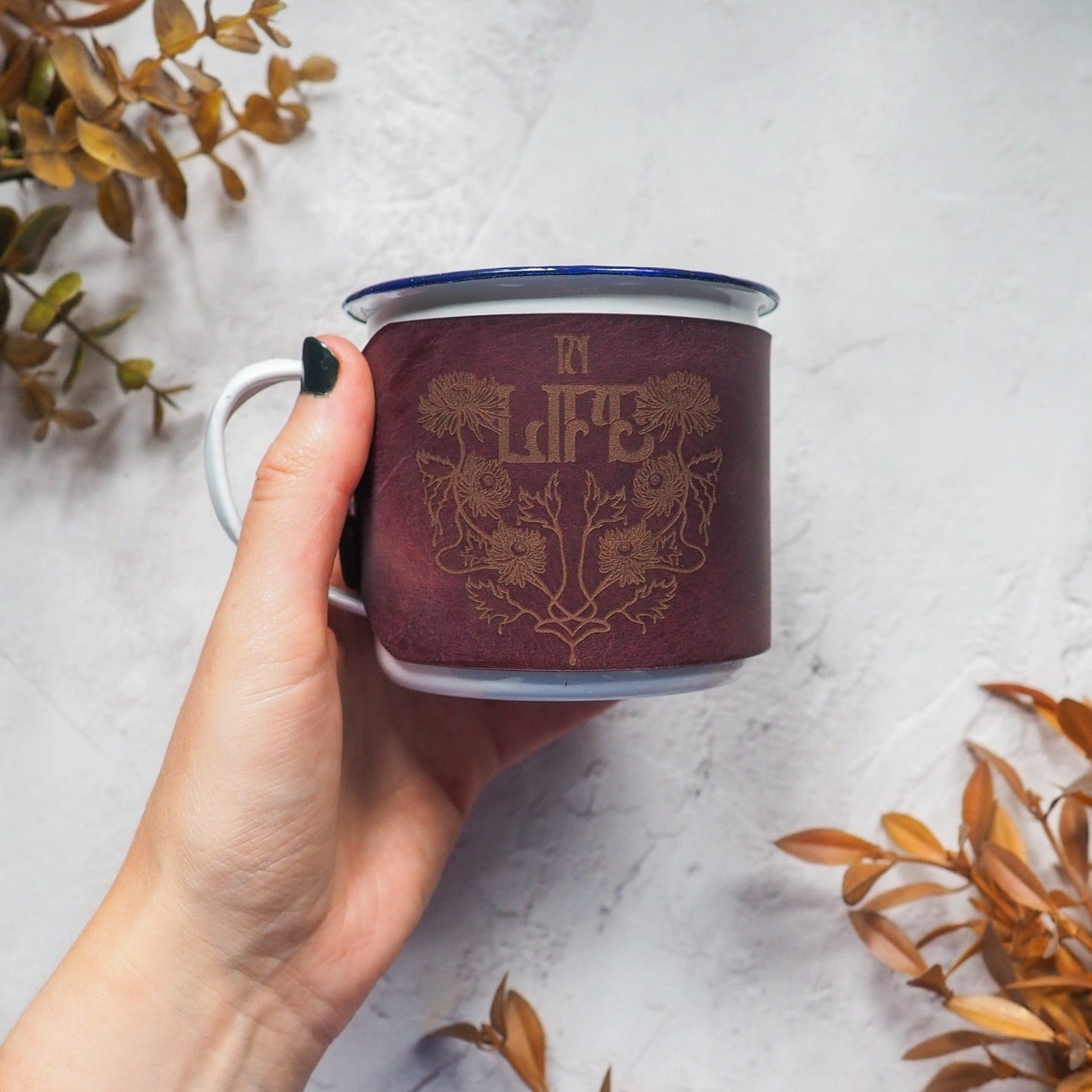 In life and in death enamel mug, by Hord