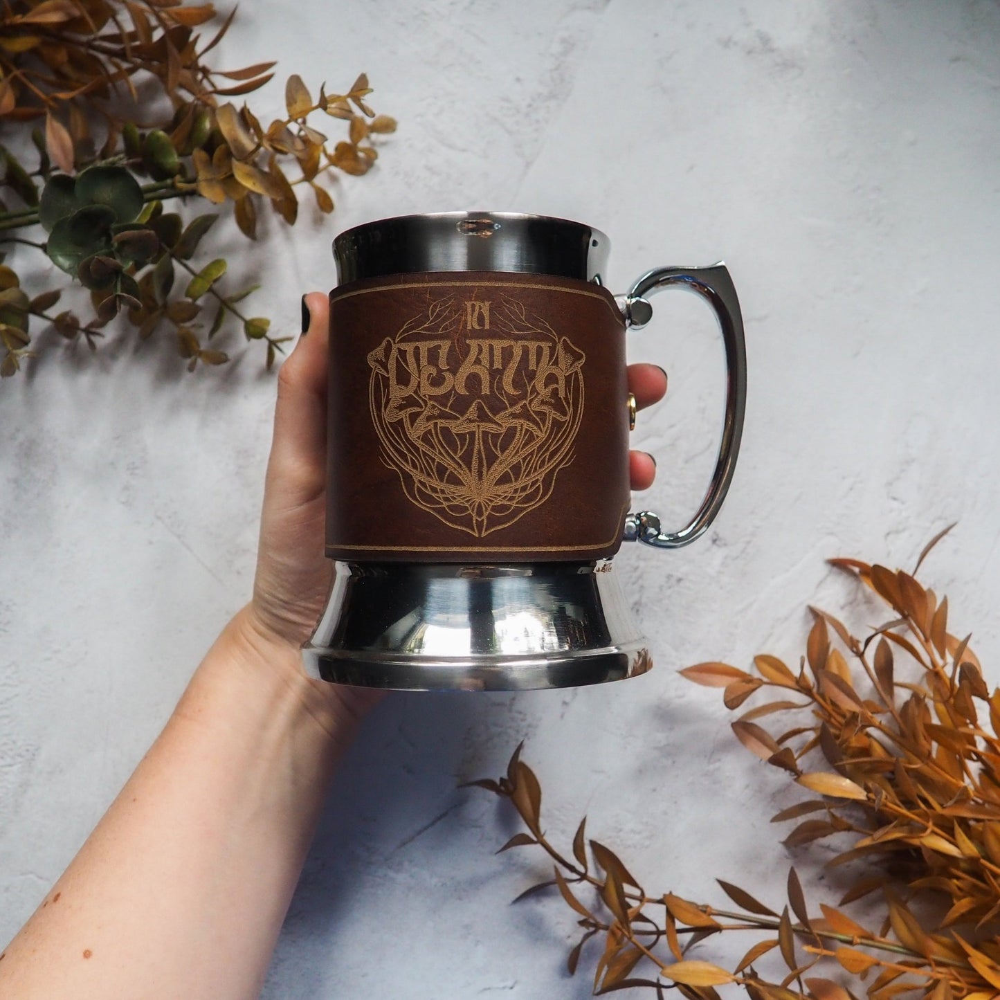 In Life and In Death, gothic psychedelia tankard - by Hord