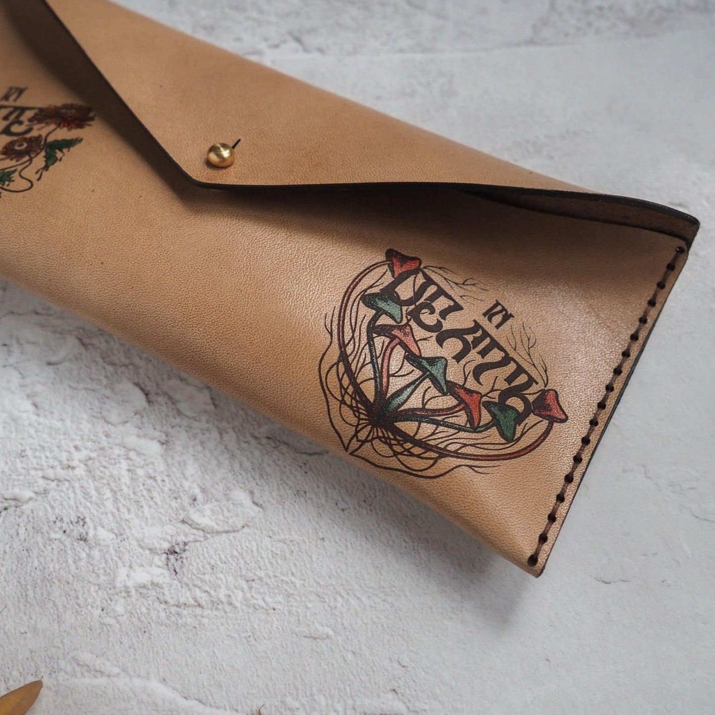 Luxury Leather Clutch - In Life and in Death, by Hord