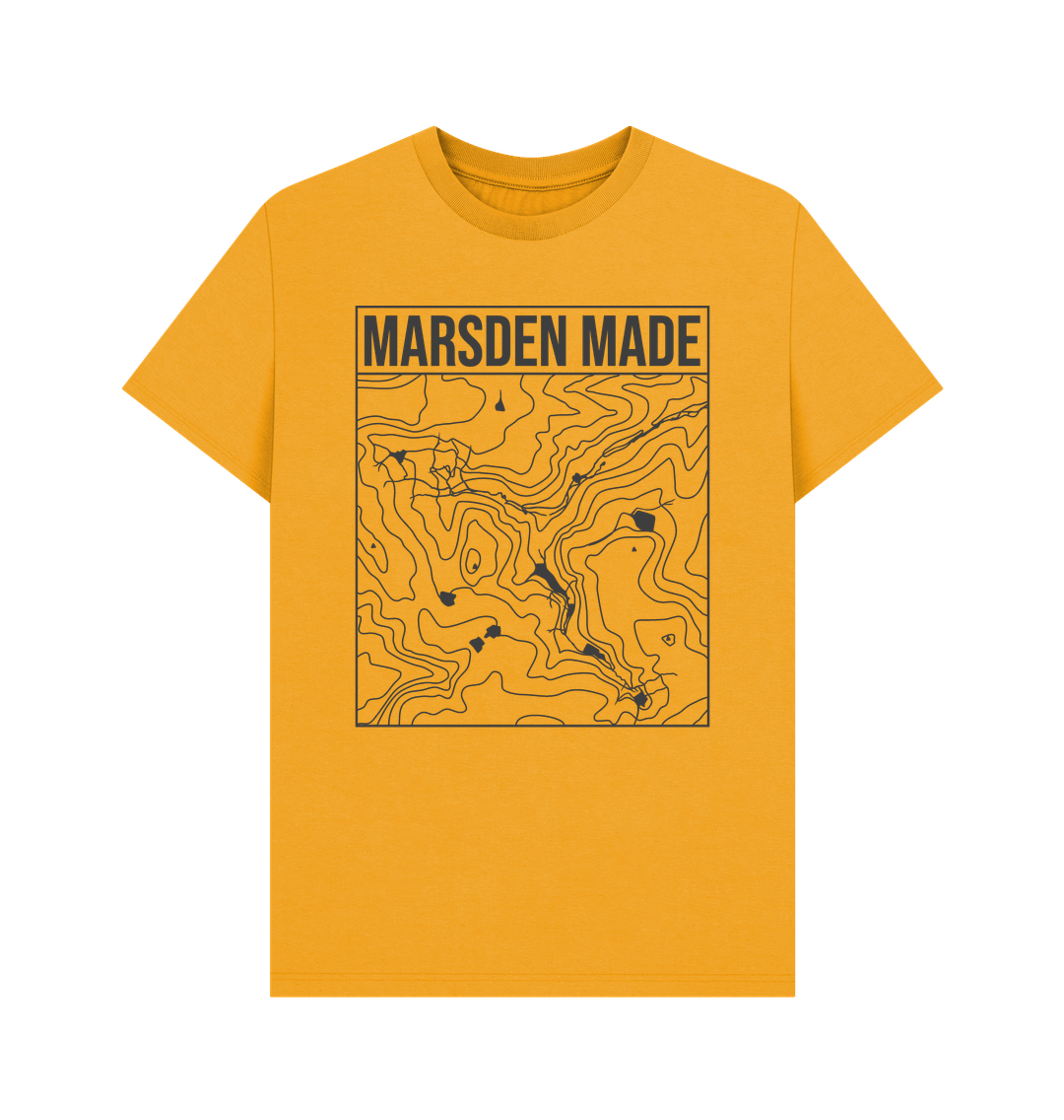 Mustard Marsden Made T-shirt - Unisex Black Print