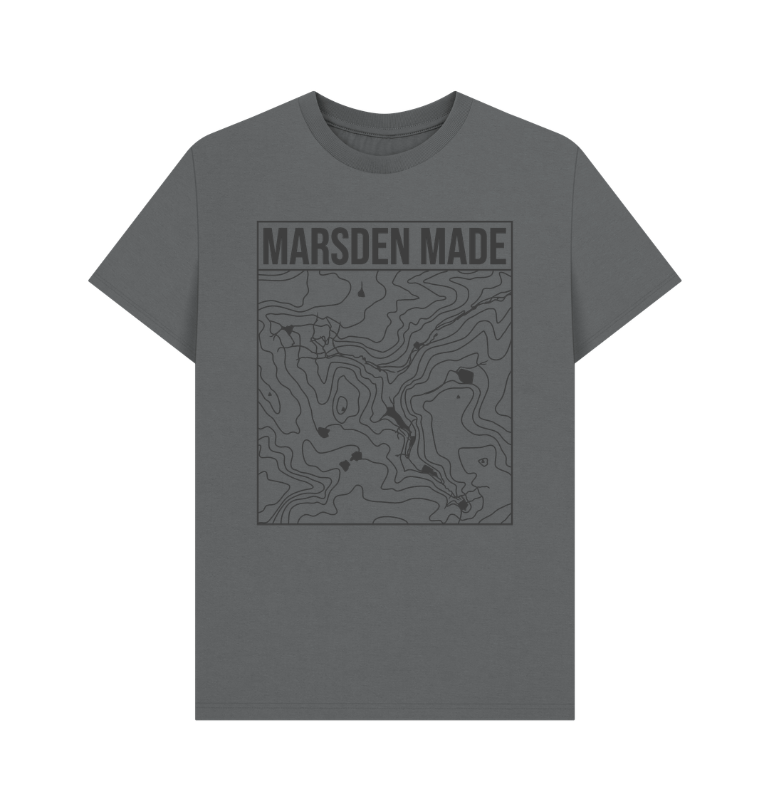 Slate Grey Marsden Made T-shirt - Unisex Black Print