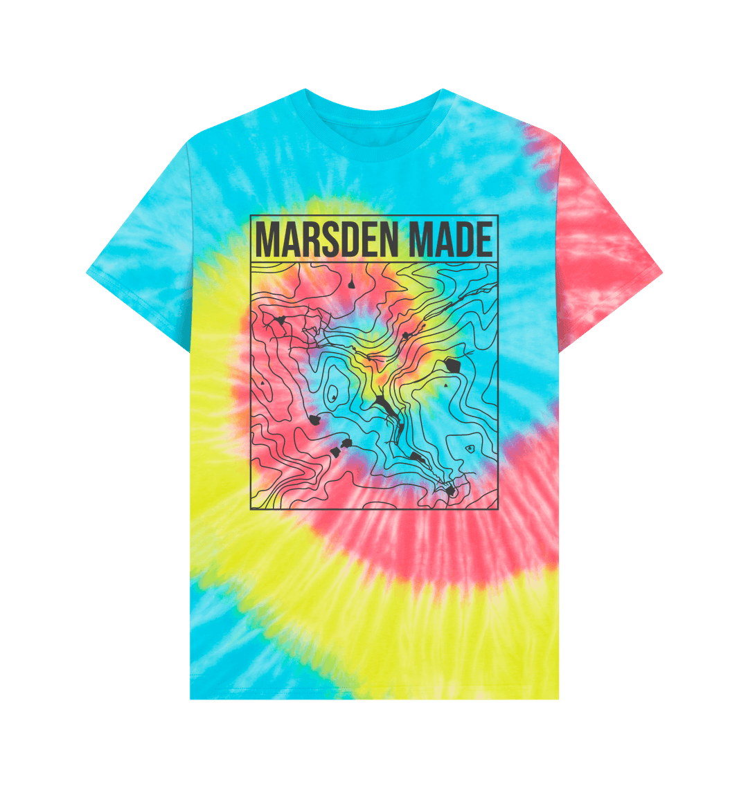 Tie Dye Marsden Made T-shirt - Unisex Black Print