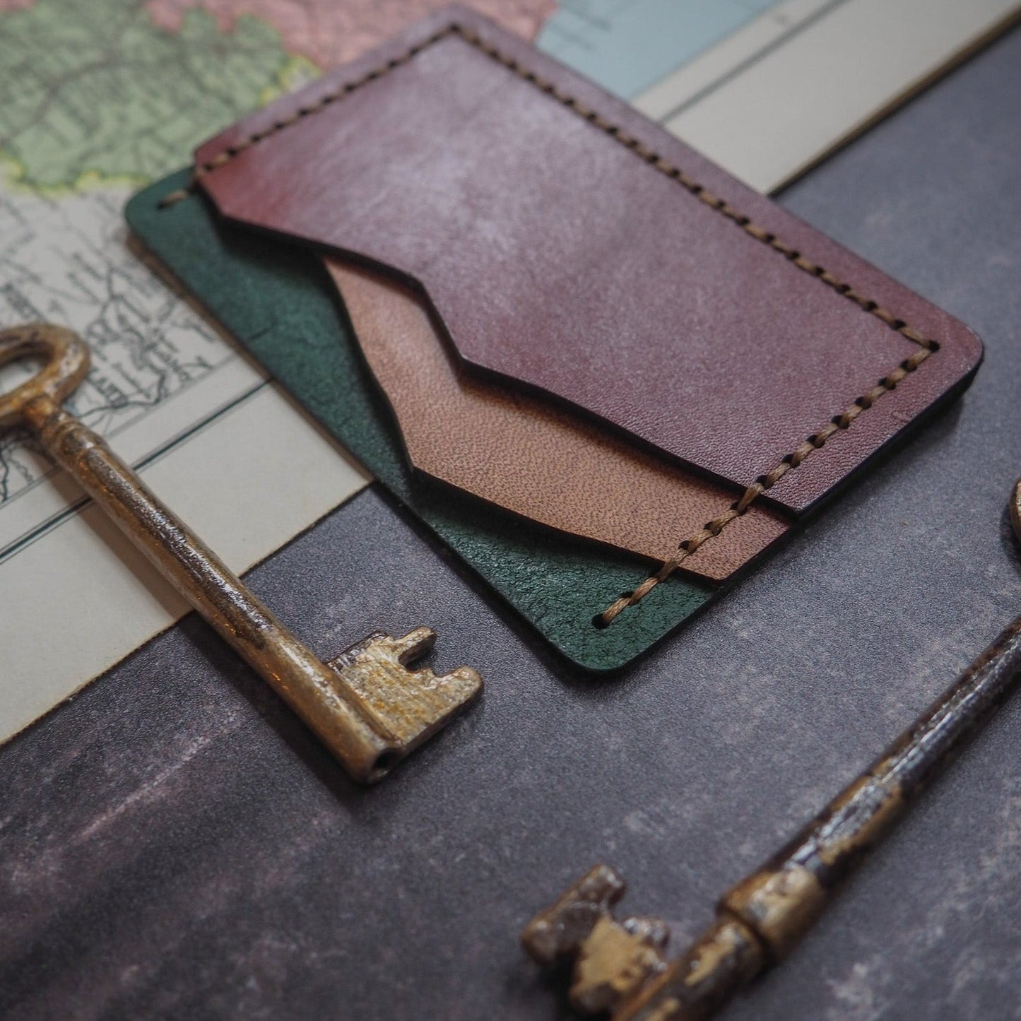 Mountain Card Holder - Autumn Forest, by Hord