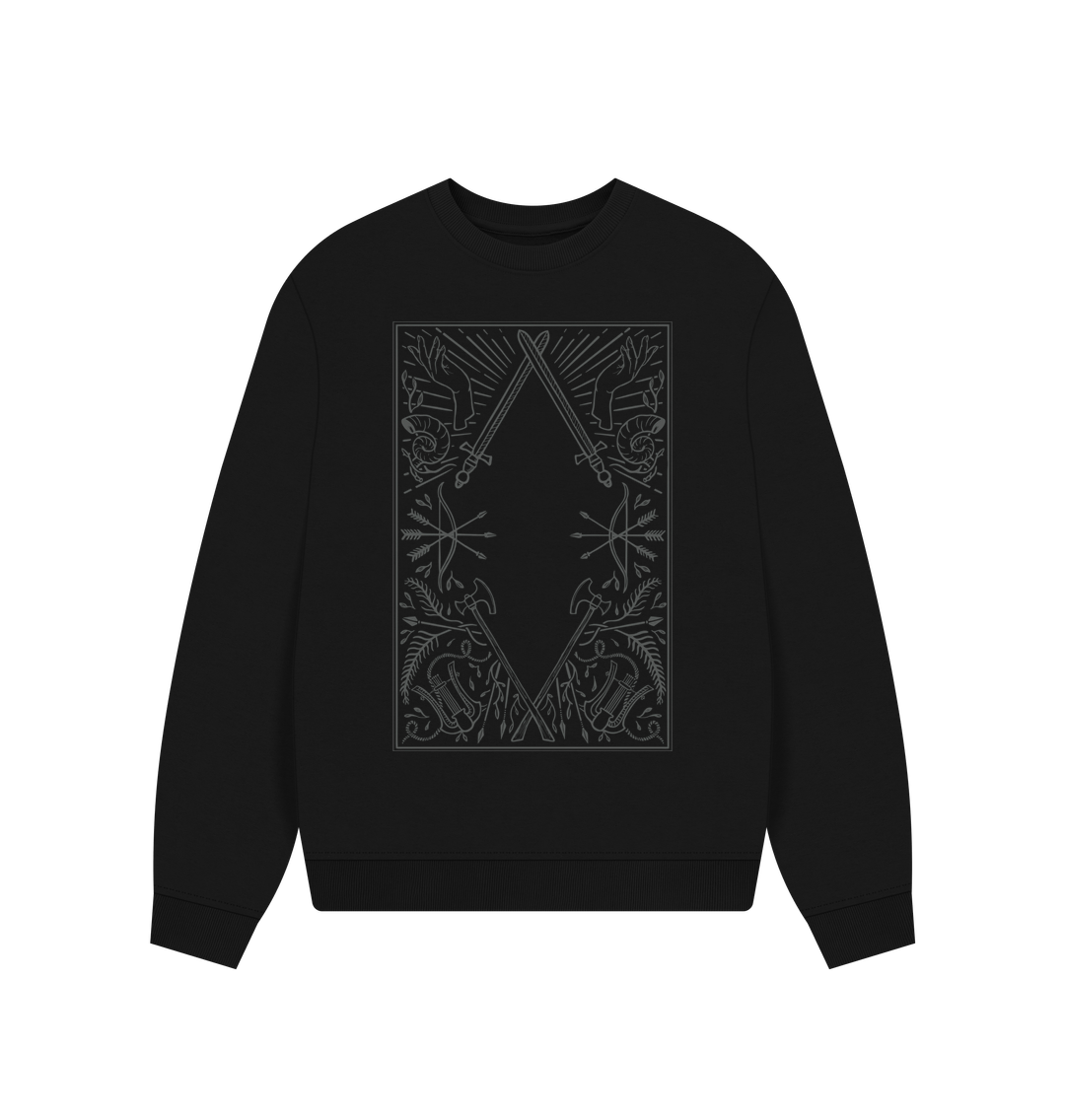 Black Oversized Women's Dungeoneers Sweater