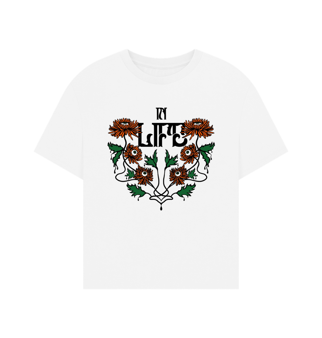 White Oversized Women's In Life T-shirt