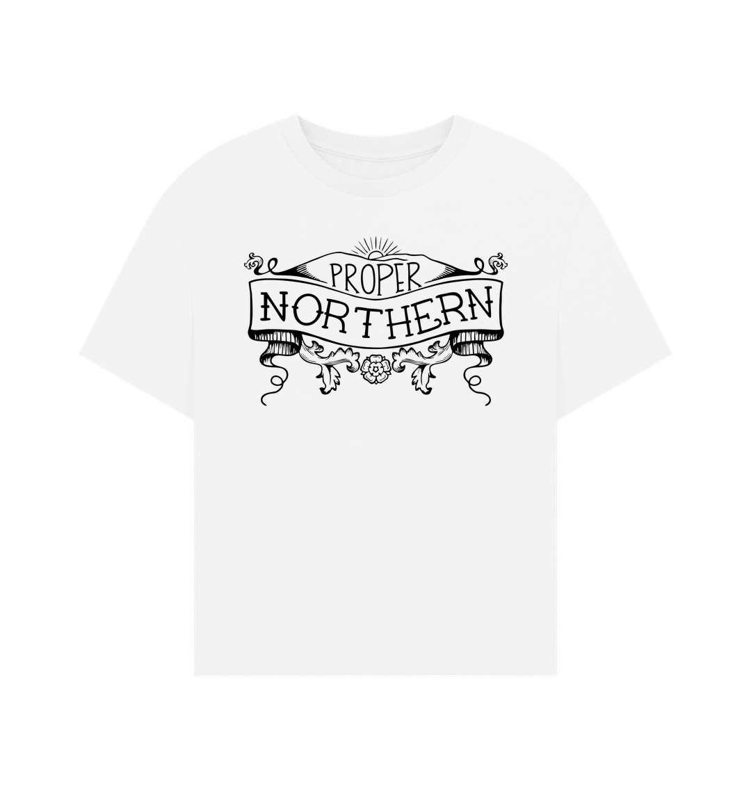 White Oversized Women's Proper Northern T-shirt