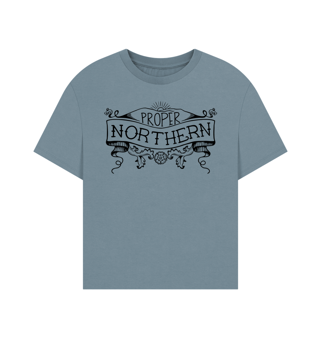 Stone Blue Oversized Women's Proper Northern T-shirt