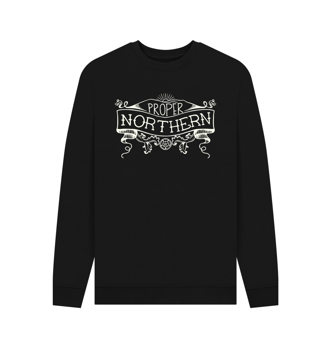 Black Proper Northern Slim-fit Mens Sweater