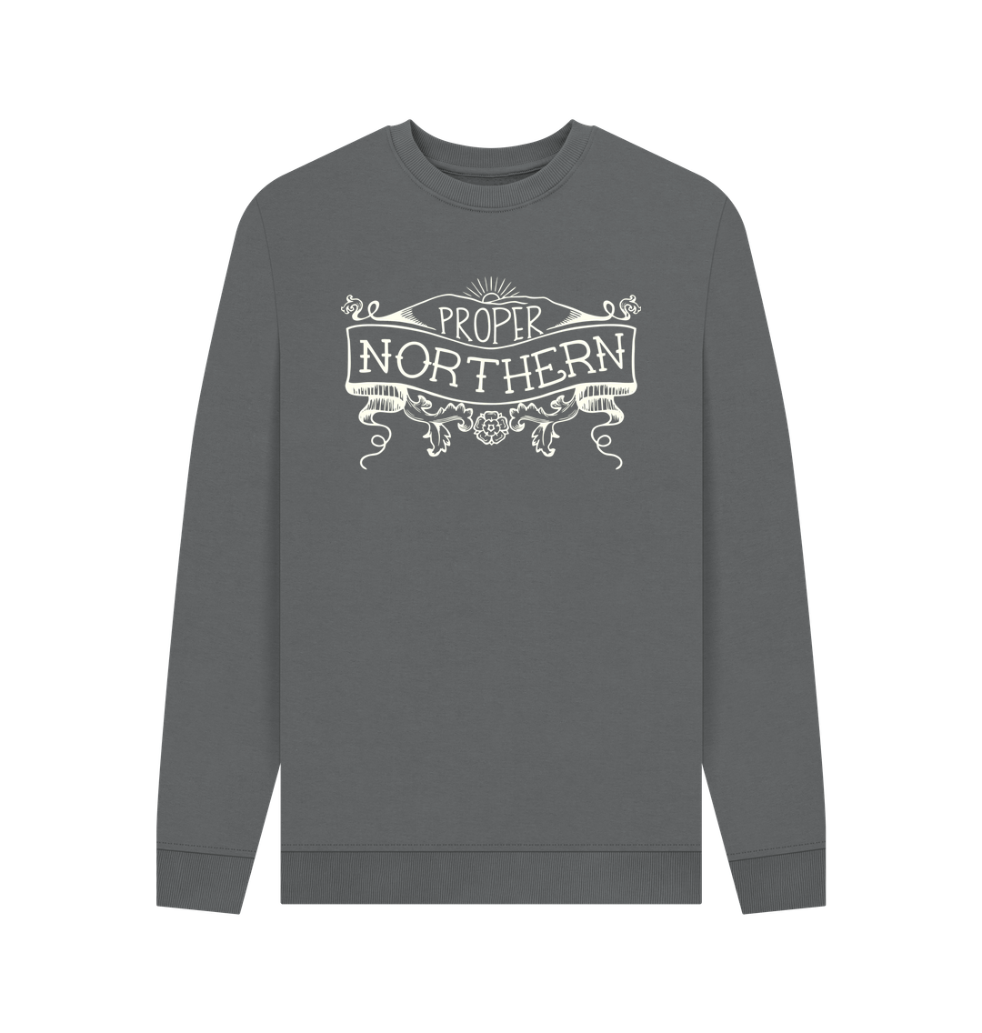 Slate Grey Proper Northern Slim-fit Mens Sweater