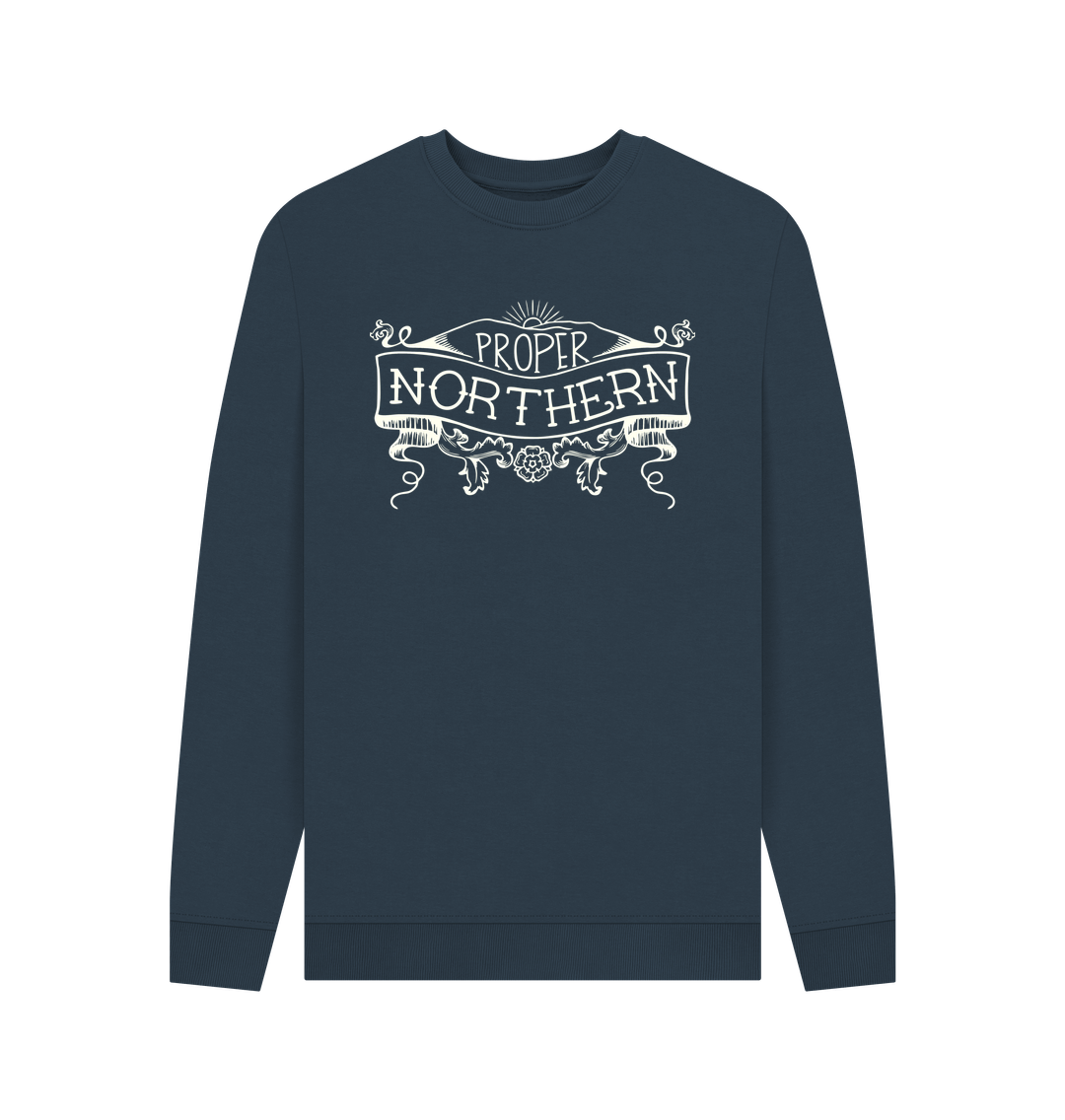 Navy Blue Proper Northern Slim-fit Mens Sweater