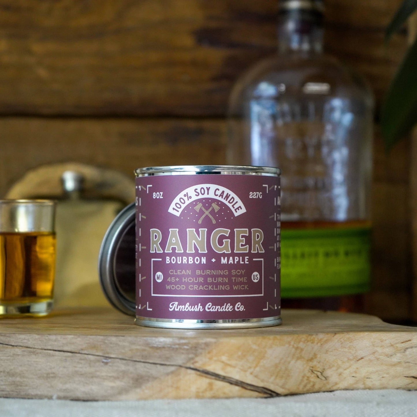 Ranger Bourbon and Maple Candle
