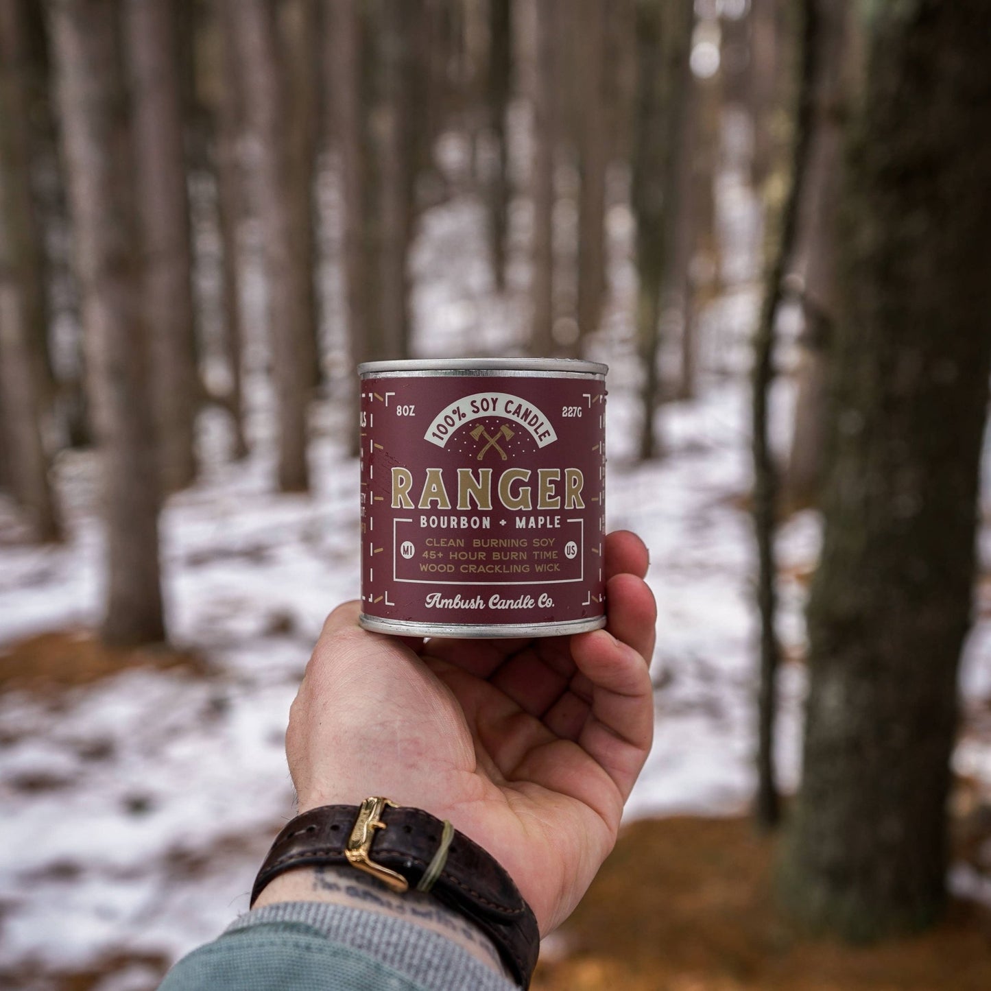 Ranger Bourbon and Maple Candle