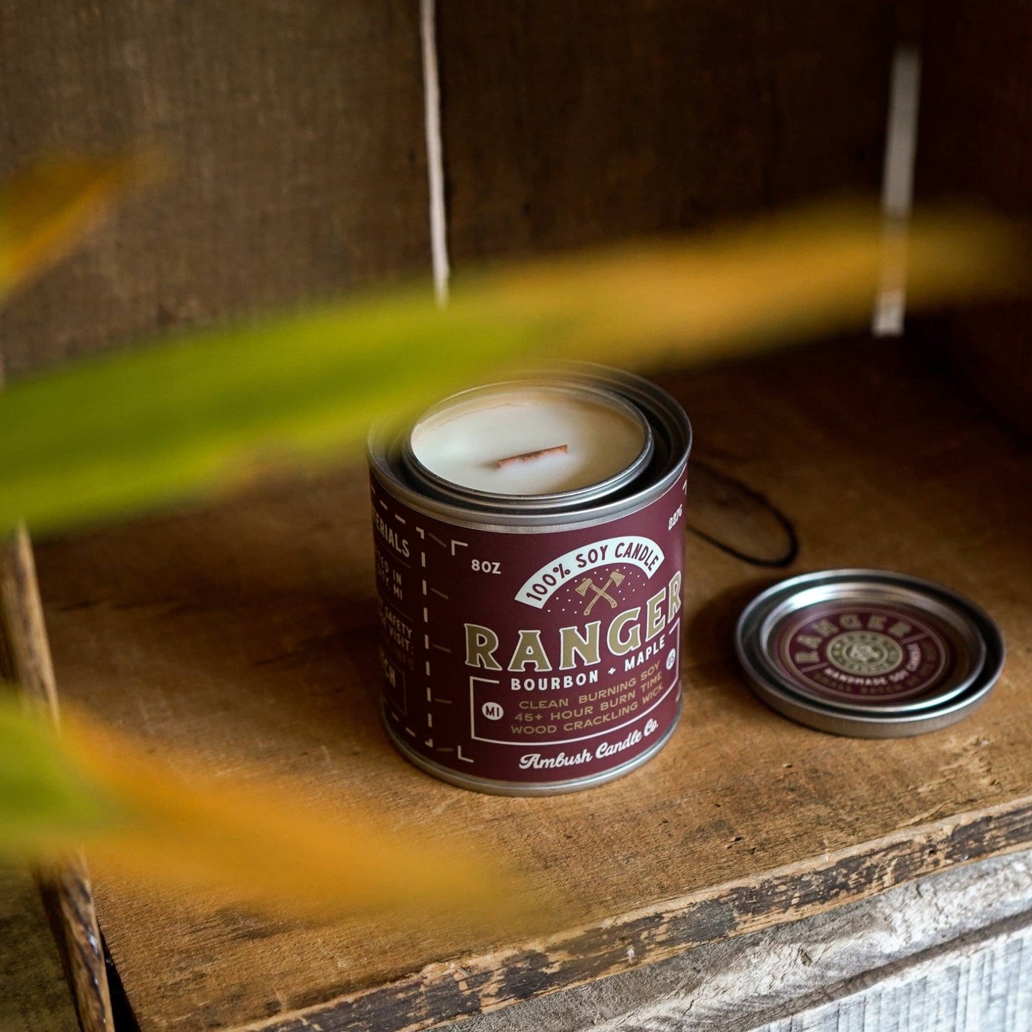 Ranger Bourbon and Maple Candle
