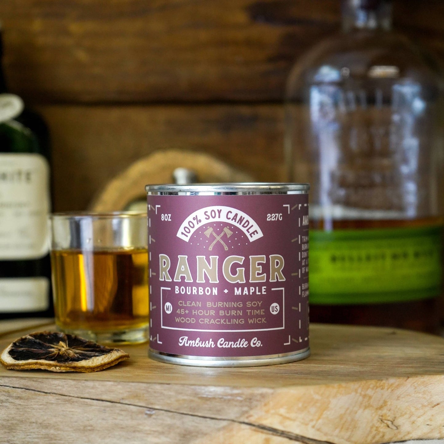Ranger Bourbon and Maple Candle