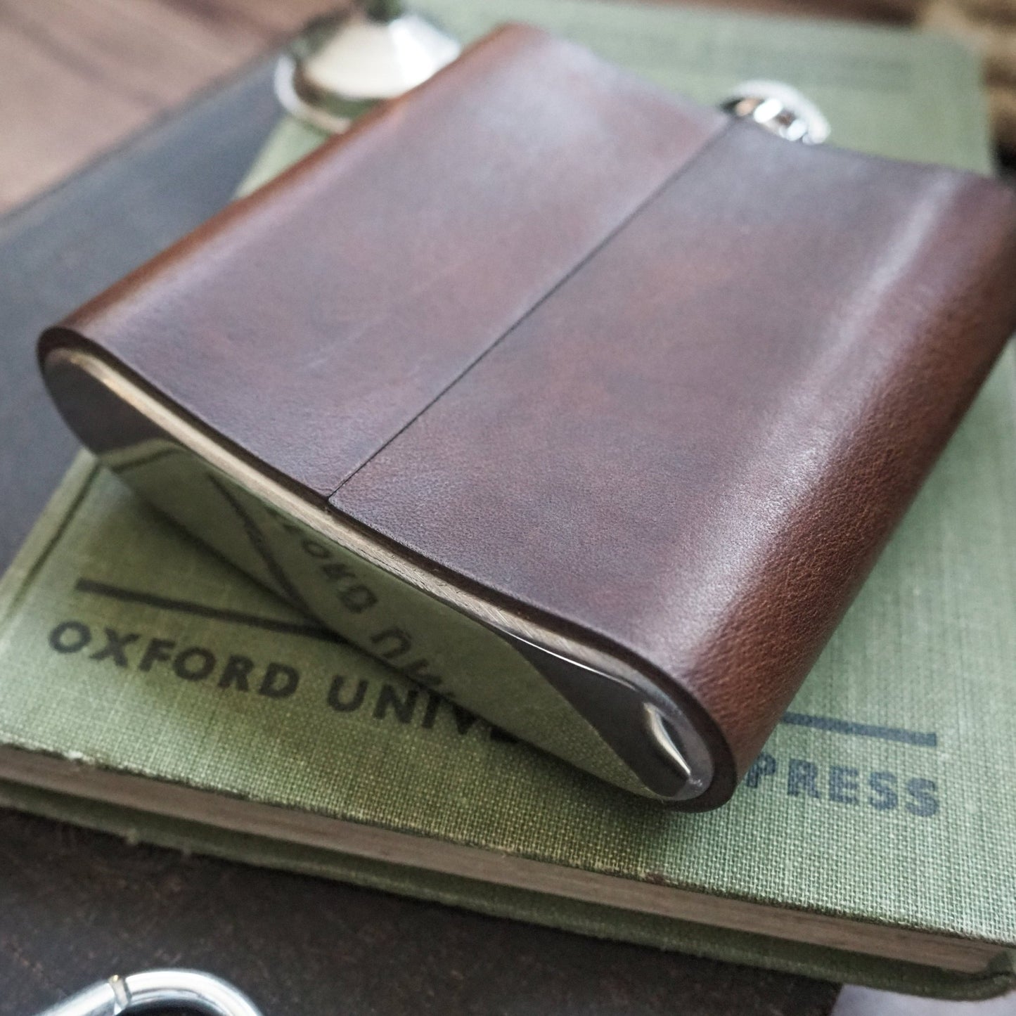 The Rock Climber Flask - Leather Hip Flask, by Hord