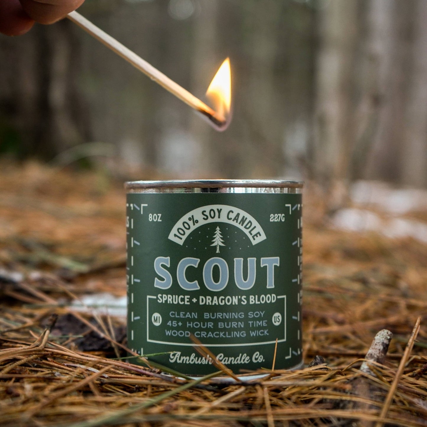 Scout wood wick candle
