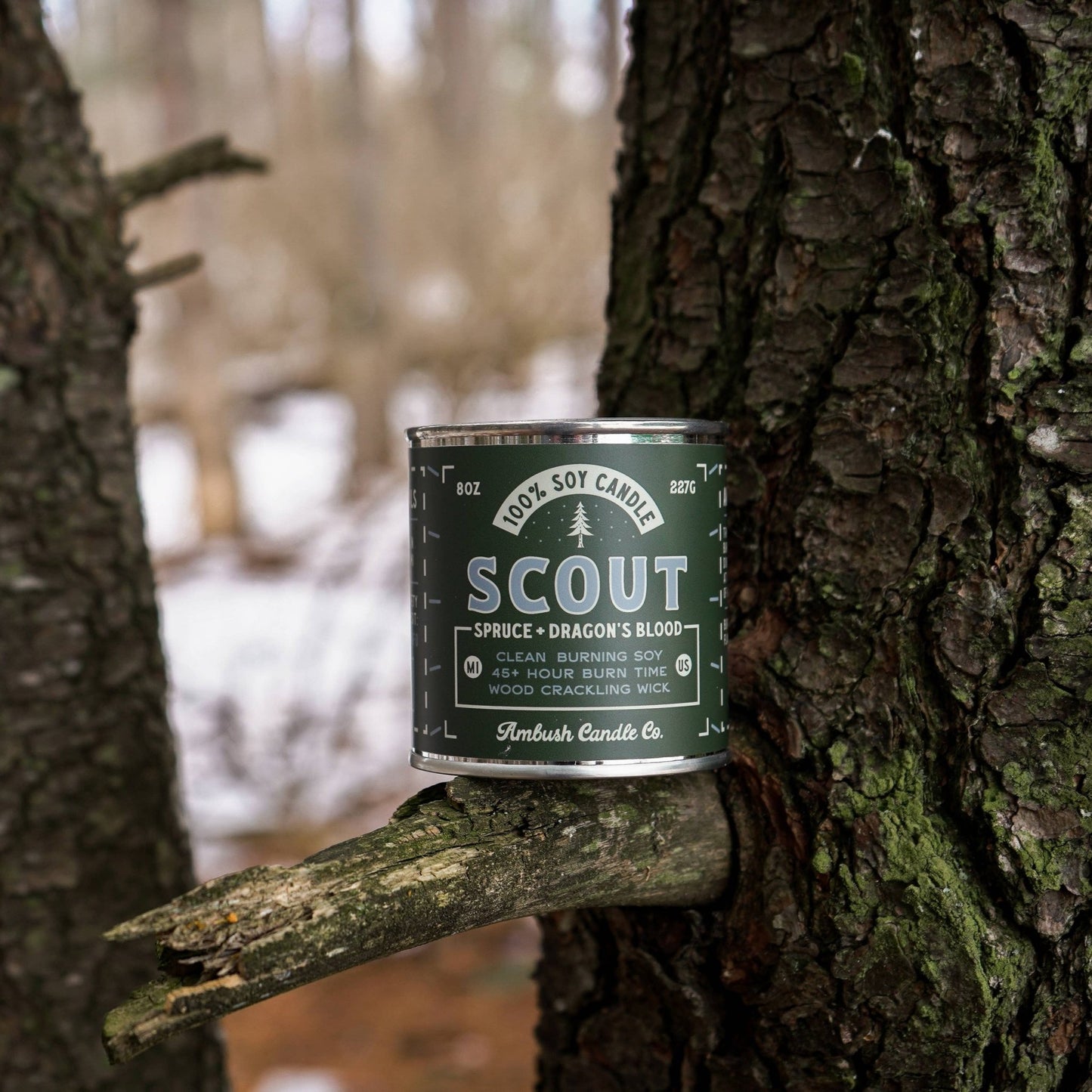 Scout wood wick candle