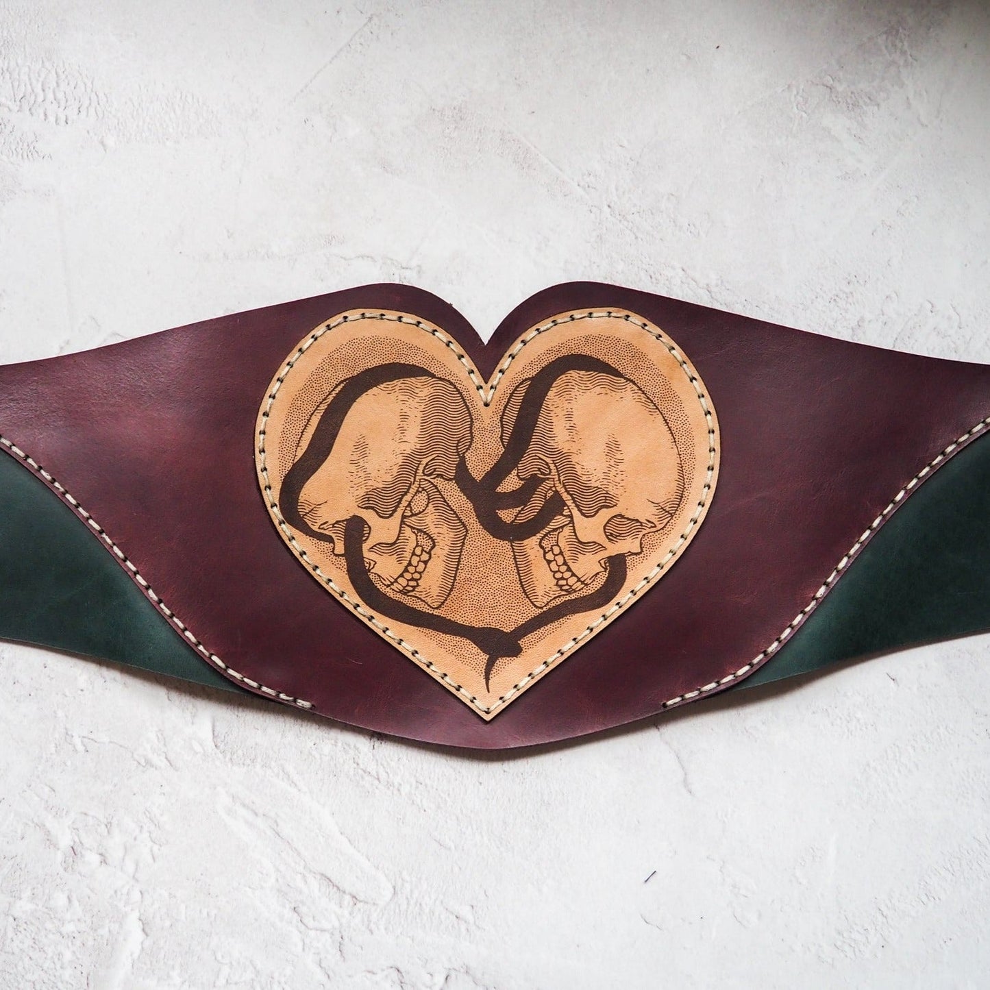 Skull Cinch Leather Belt