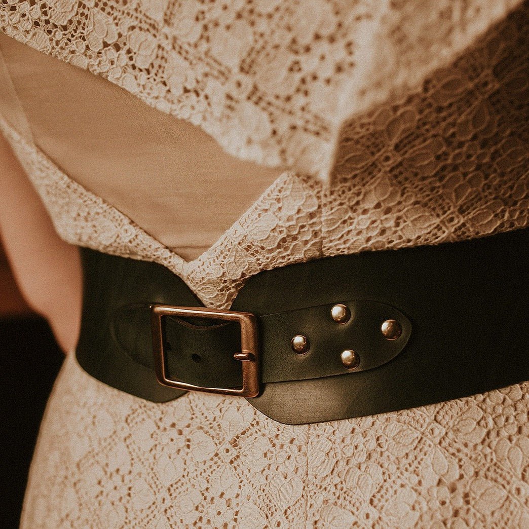 Skull Cinch Leather Belt