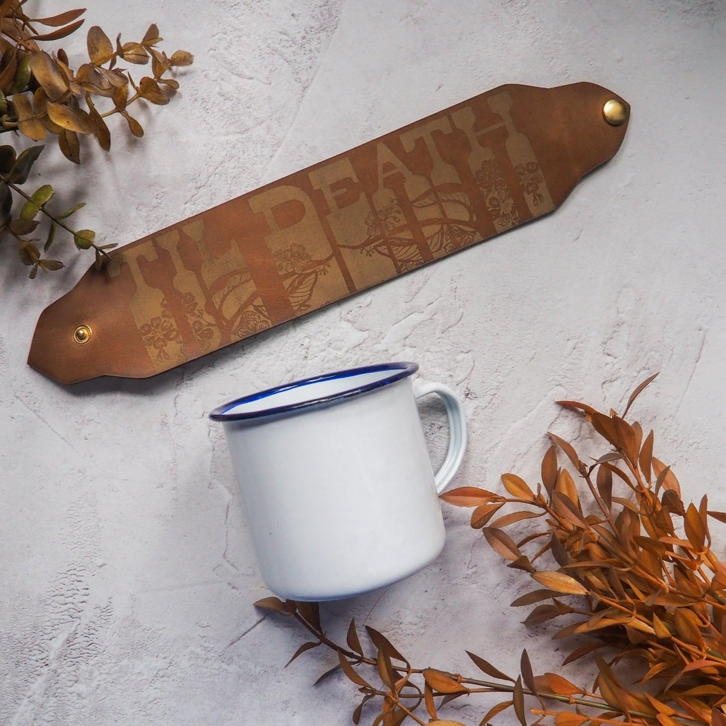 Til Death Enamel Mug, by Hord