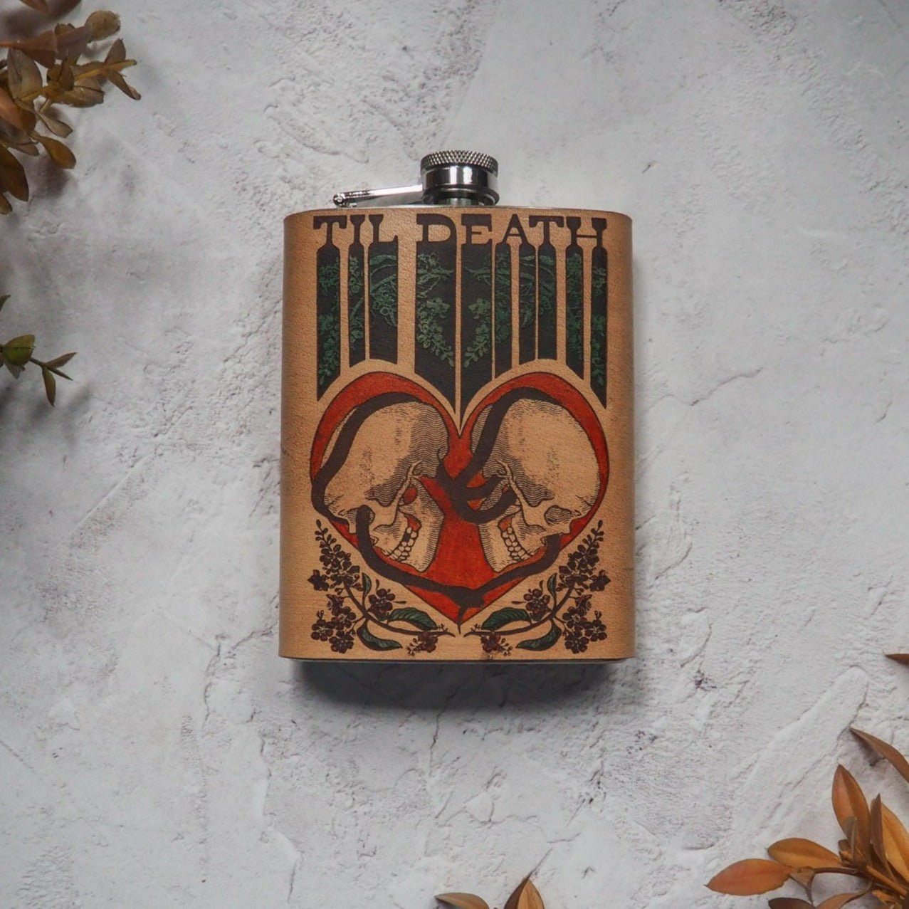 Luxury Alternative Wedding Gift - Til Death Hip Flask for Bride and Groom