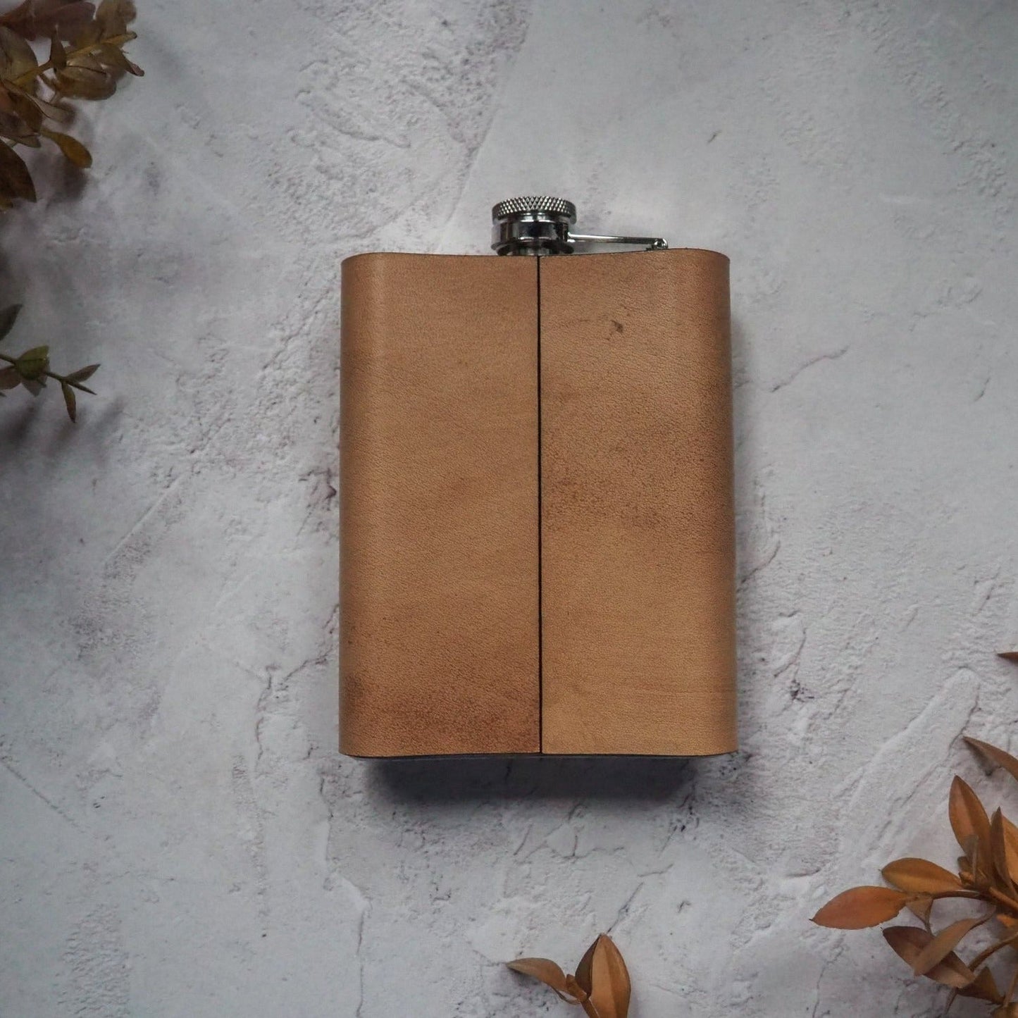 The back of the Til Death Hip Flask, by Hord