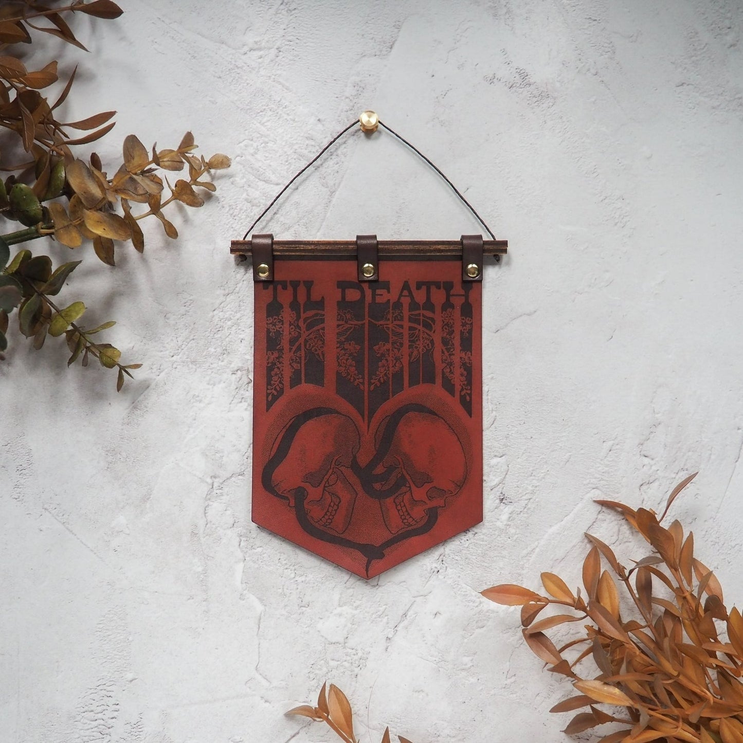 Til Death - Leather Banner, by Hord