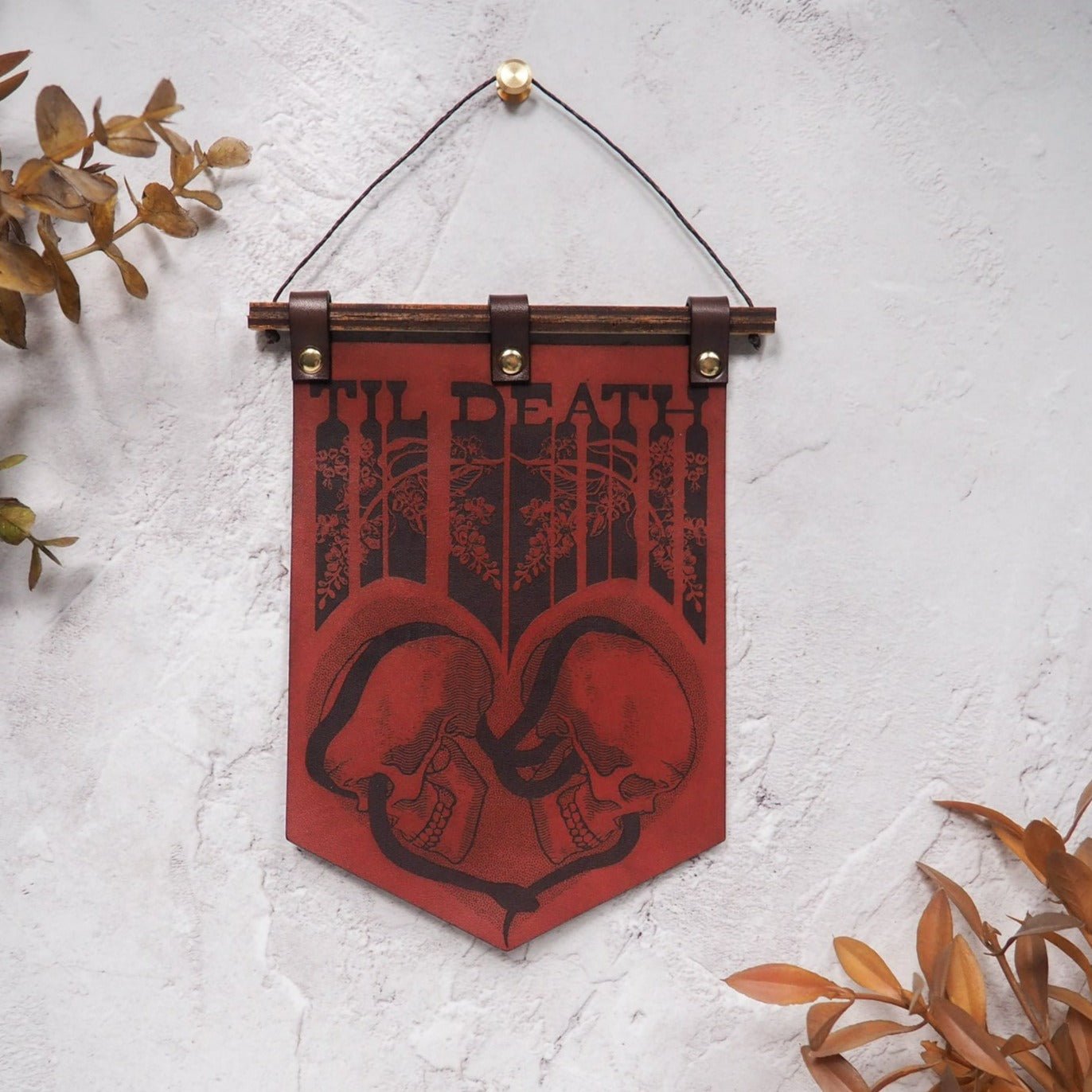 Til Death - Leather Banner, by Hord