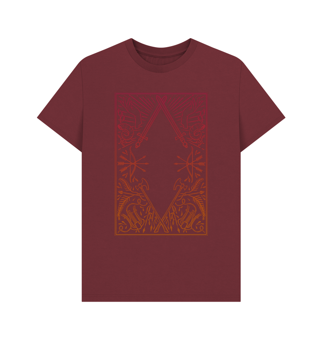 Red Wine Unisex Dungeoneer's T-shirt, Elemental Fire