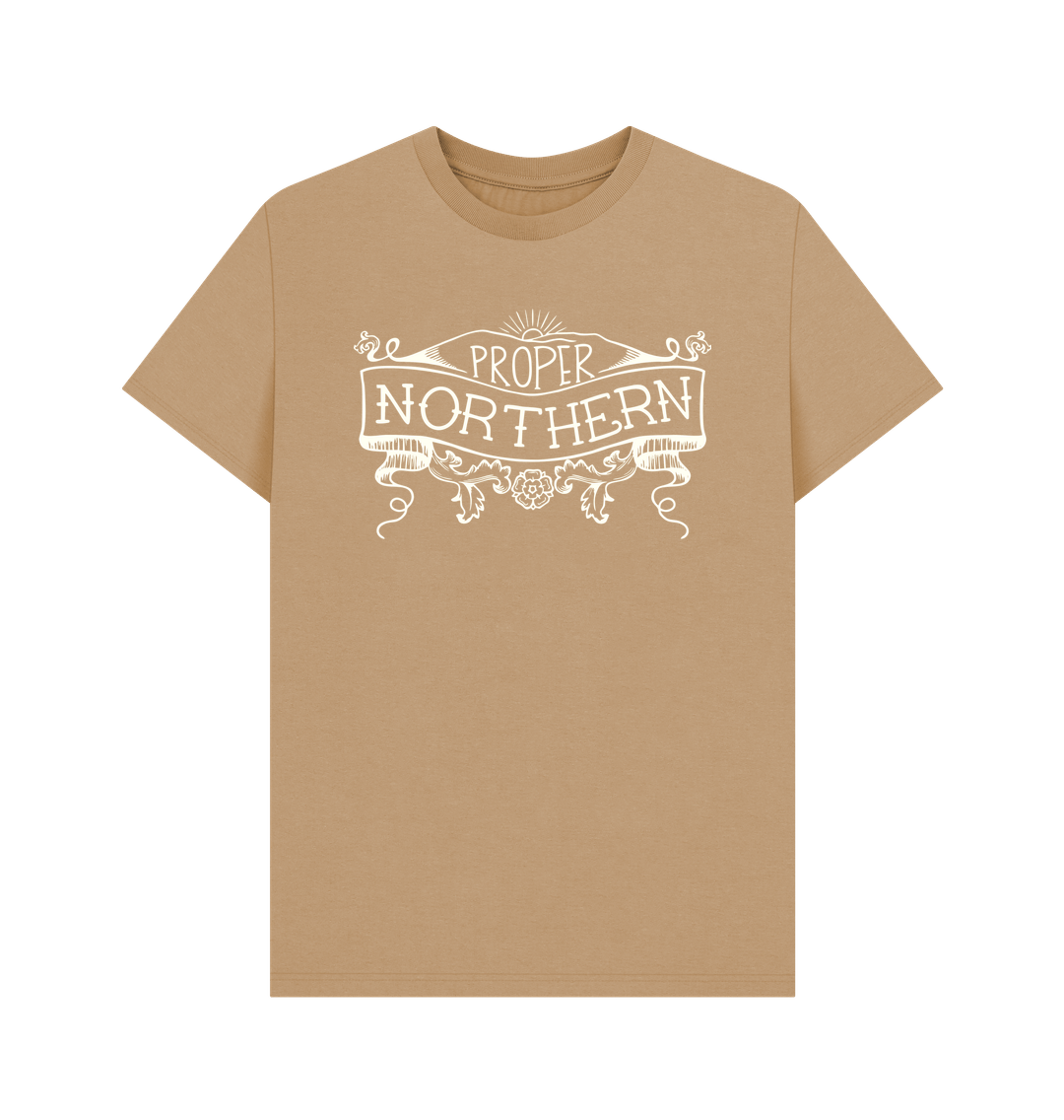 Sand Unisex Proper Northern T-shirt - Cream print
