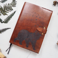  The Bear & Butterfly Engraved Leather Notebook by HÔRD. 