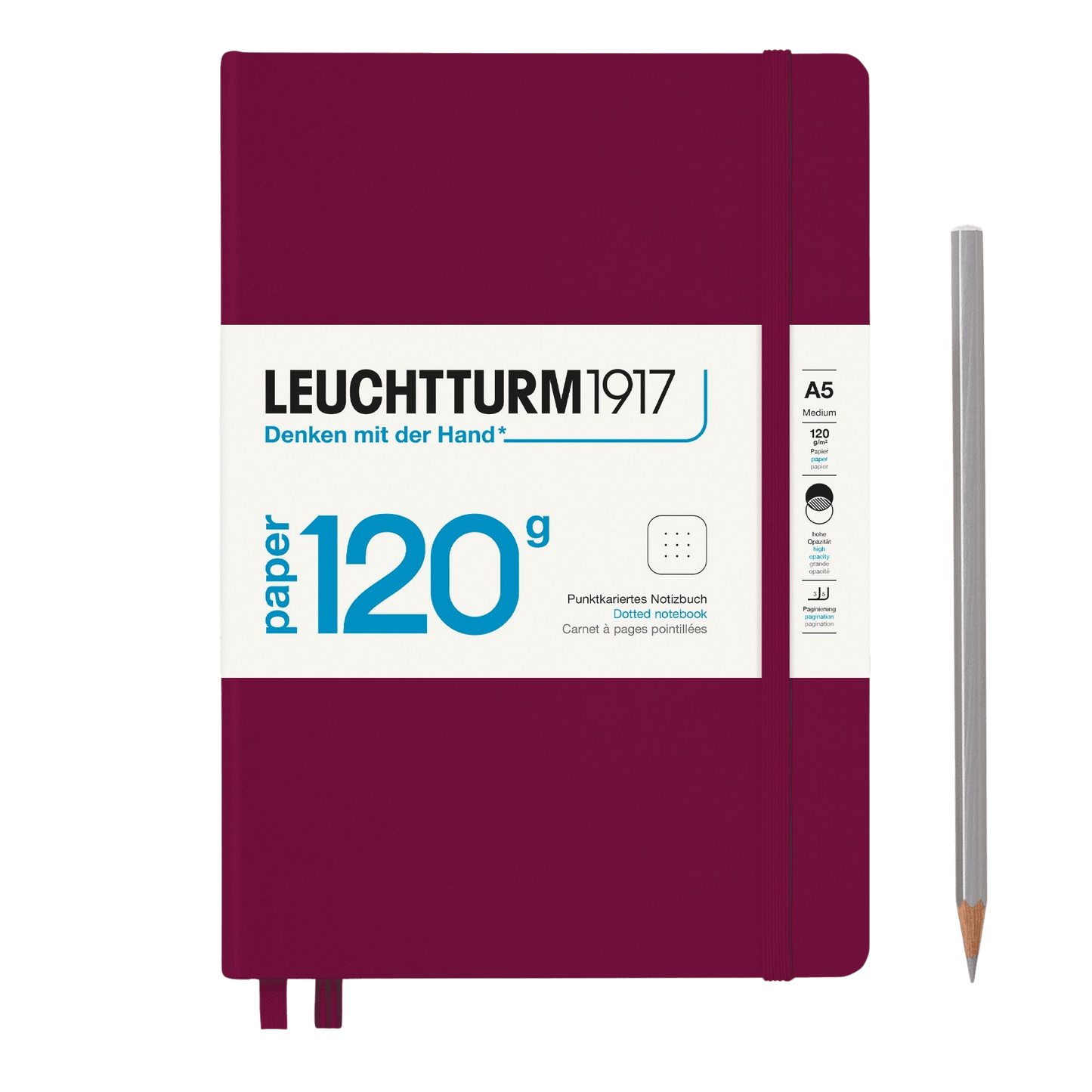 Port - Maroon A5 Art Leuchtturm1917 Journal - Dotted 120G Edition. By Hord.