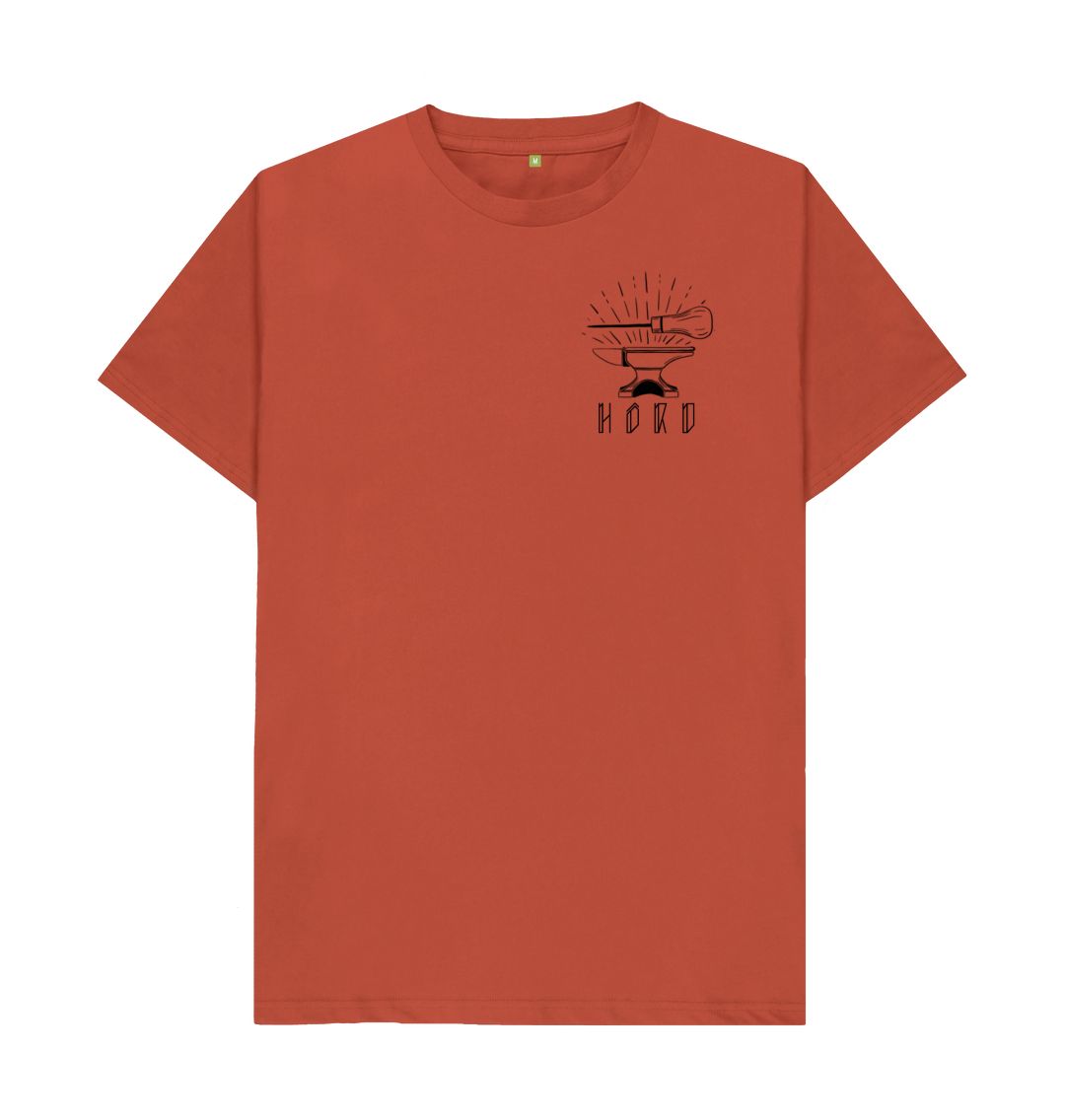 Rust Anvil and Awl, Hord Unisex Rust Tee-Shirt. Craftsman T Shirt By Hord.