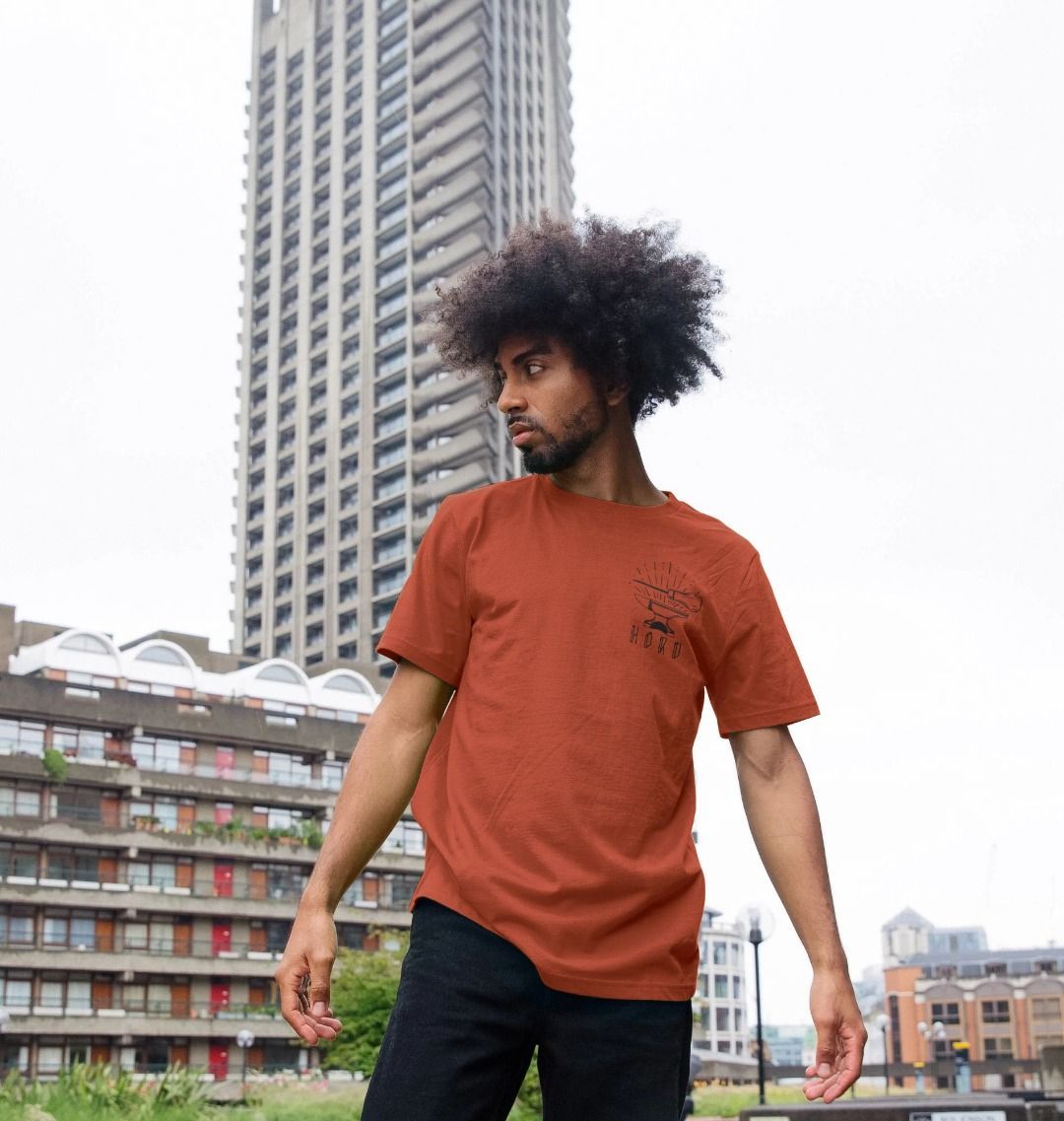 Rust Anvil and Awl, Hord Unisex Rust Tee-Shirt. Craftsman T Shirt By Hord.