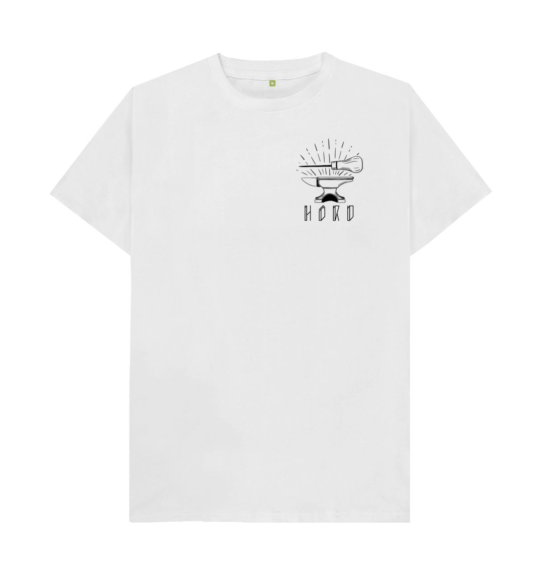 White Anvil and Awl, Hord Unisex White Tee-Shirt. Craftsman T Shirt By Hord.