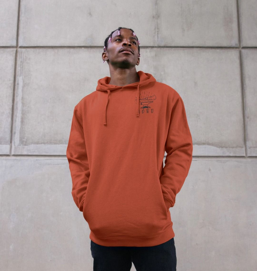 Rust Awl & Anvil Hoodie. By Hord.