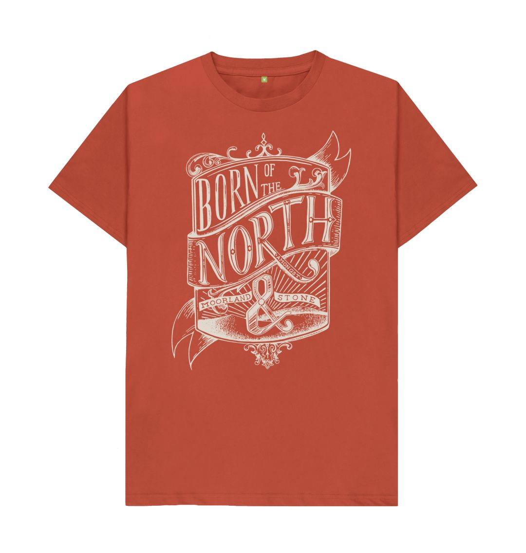 Rust Born of the North, Front Printed, Unisex T-Shirt. The Northern T Shirt By Hord.