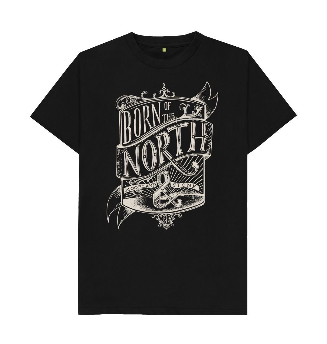 Black Born of the North, Front Printed, Unisex T-Shirt. The Northern T Shirt By Hord.