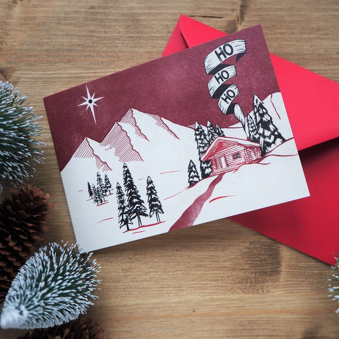ho ho ho christmas greeting card by hord