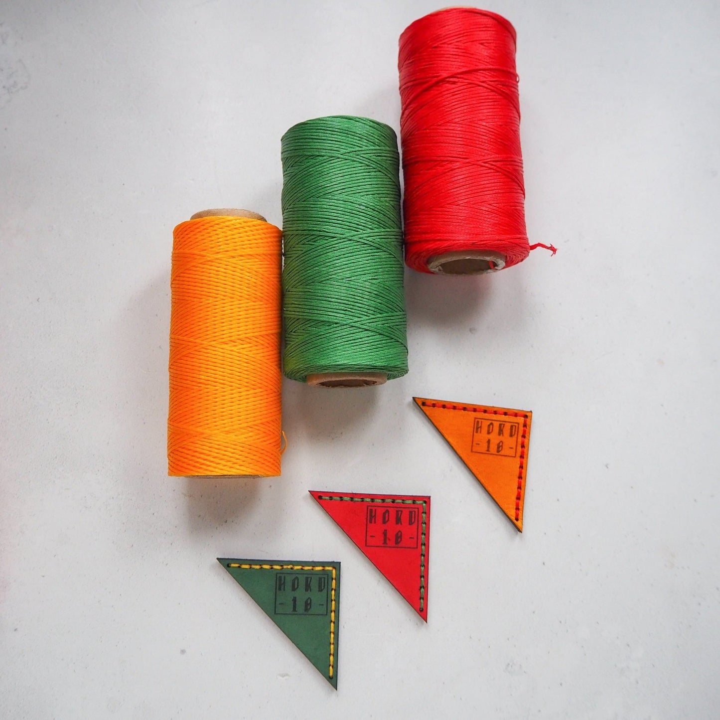 This colour block bookmark is hand dyed and hand stitched in your choice of colours.