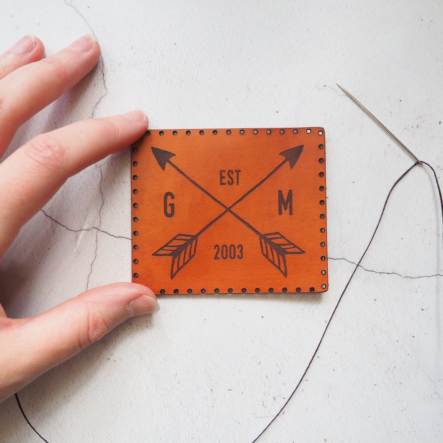 Personalised arrow patch with crossed arrows, by hord