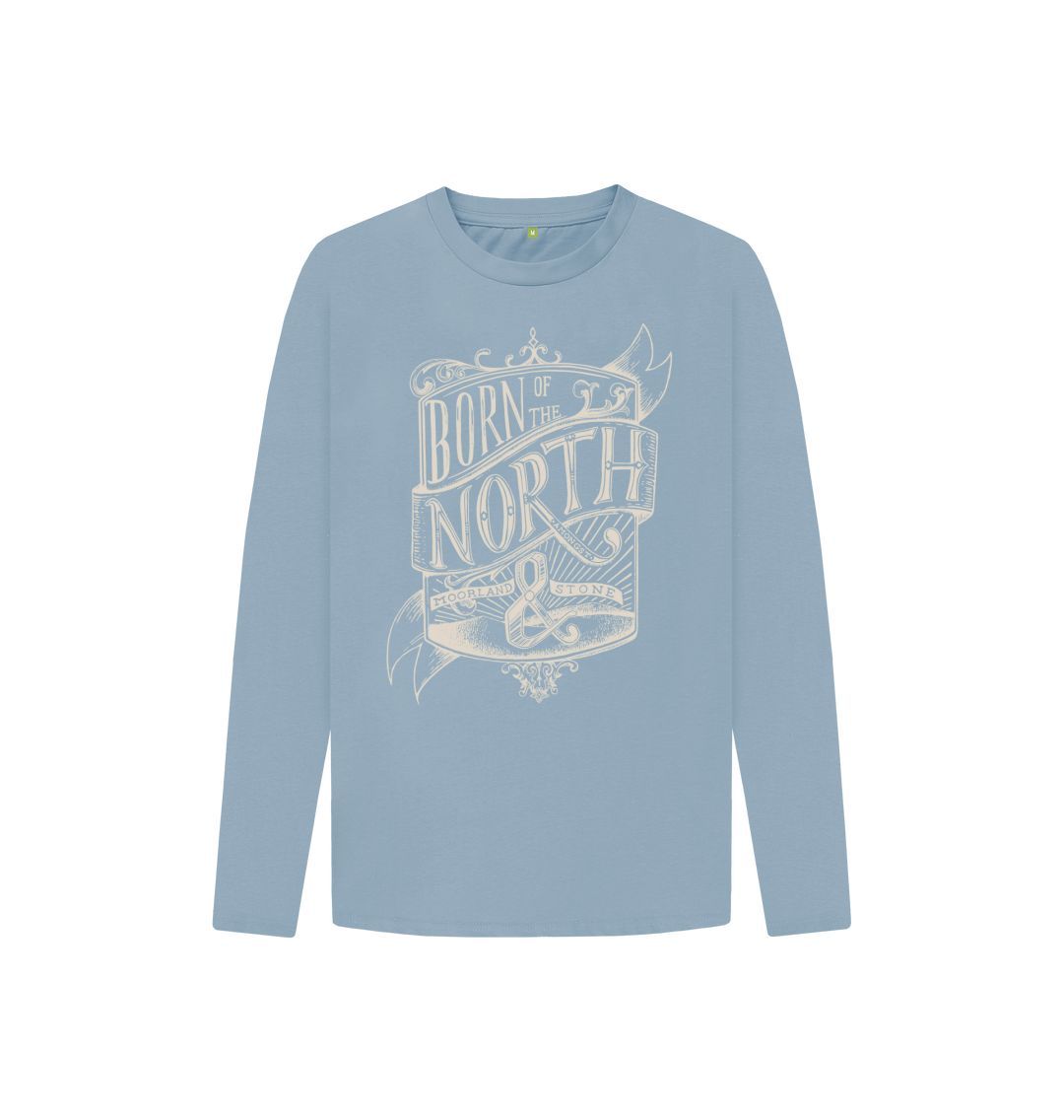 Stone Blue Kids Born of the North Long Sleeve, a boys long sleeve shirt and a girls long sleeve top from Hord.
