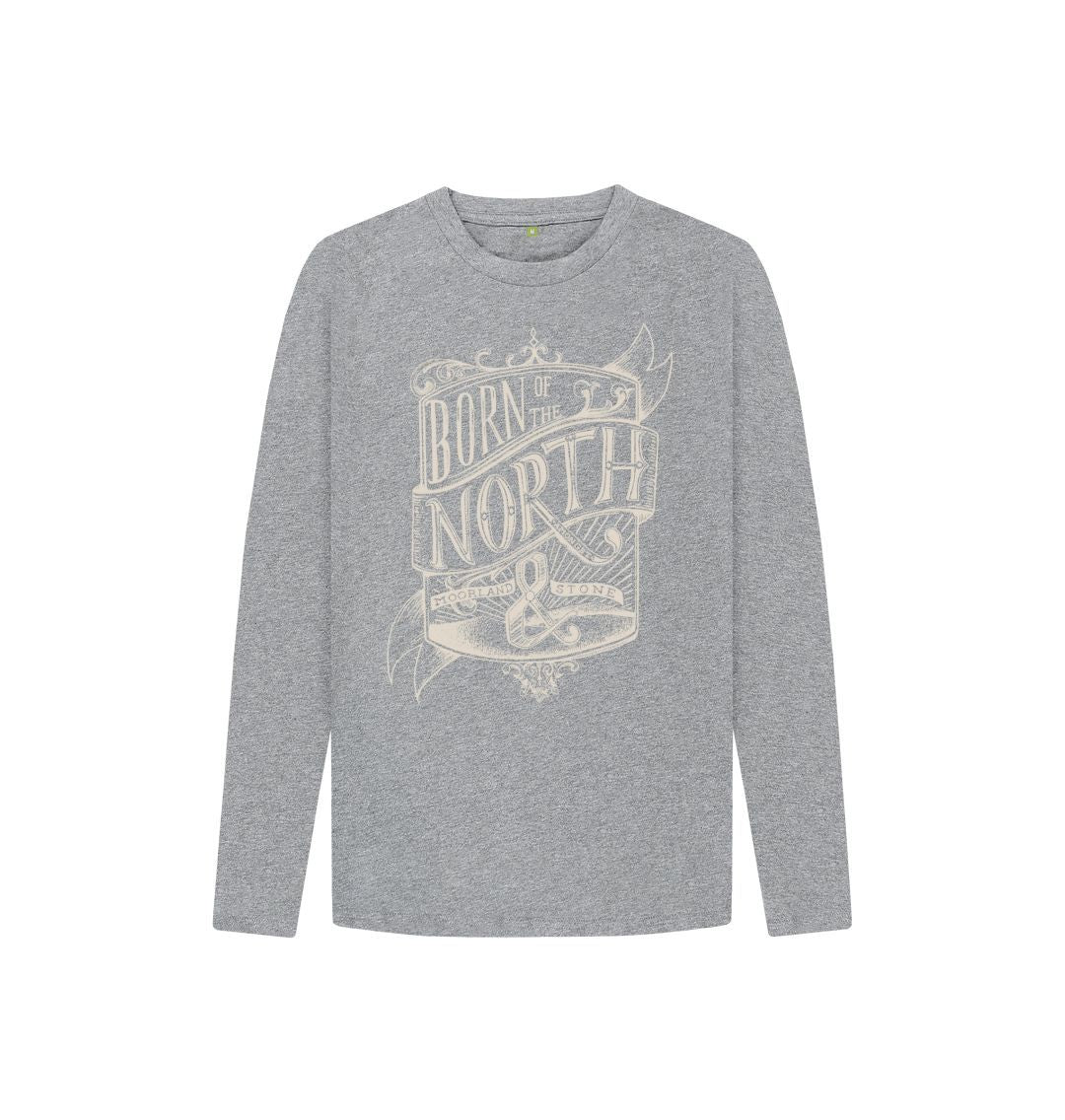 Athletic Grey Kids Born of the North Long Sleeve, a boys long sleeve shirt and a girls long sleeve top from Hord.