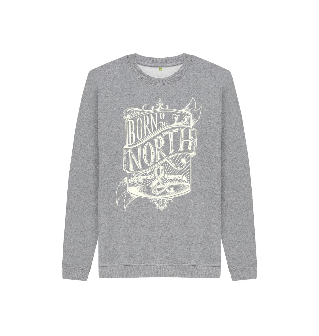 Kids Born of the North Sweater in athletic grey, a children's sweater from Hord.
